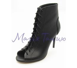 Ботільйони для High Heels (Хілс) чорна шкіра, 10 см 9538, Розмір взуття: р. 36