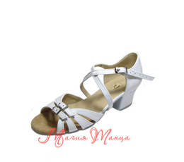 Туфлі дитячі бальні Clubdancе Б-2 білий лак, Розмір взуття: р. 20 (31,5)