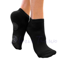 Шкарпетки Non-slip чорні короткі з гумовими протекторами р.35-38