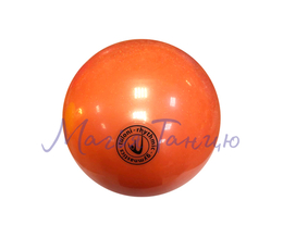 М'яч 19 см для художньої гімнастики Tuloni глітер, Італія, Колір м'яча: Помаранчевий