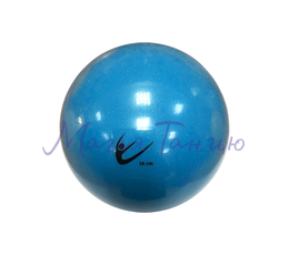 М'яч для художньої гімнастики 16 см Tuloni глітер, Італія, Колір м'яча: Блакитний