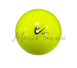 М'яч для художньої гімнастики 16 см Tuloni Metal Neon, Італія, Колір м'яча: Жовтий