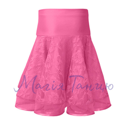 Спідниця рейтингова №2 на кокетці (11603), Колір: Рожевий, Розмір бейсика: р. 140