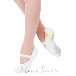 Балетки Grishko 03016С Little Star дитячі білі, тілесні, чорні, Розмір взуття: р. 28,5 (на р. 24; довж. ст. 15,5 см.), Колір Балетки/напівчешки "Grishko": Білий, Повнота Балетки/напівчешки "Grishko": A