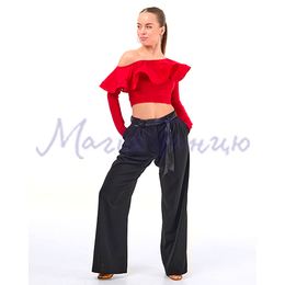 Брюки бальні жіночі 3007 широкі з поясом, Розмір одягу: р. 42 (XS)
