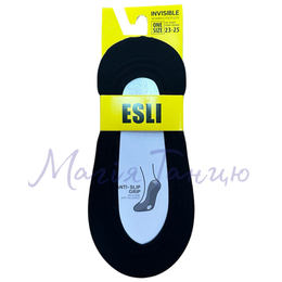 Підсліди жіночі з клейкою стрічкою ESLI  р.23-25, Колір: Чорний (Black)