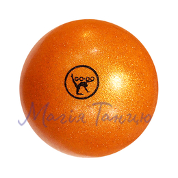 М'яч D-15 см гліттер для худ. гімнастики GO-DO, Колір м'яча: Помаранчевий