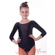КУПАЛЬНИК-БОДІ ДЛЯ ТАНЦІВ ЕЛАСТИК, БІФЛЕКС З ДОВГИМИ РУКАВАМИ, Розмір одягу: р. 30/104-110 см
